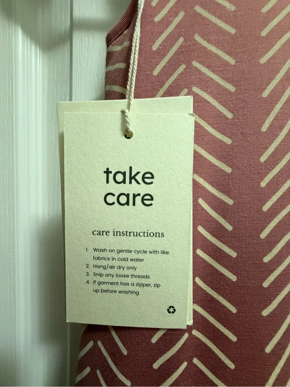 NWT Kyte Baby Dusty Rose Herringbone Sleep Bag L 2.5 TOG Bamboo Wearable Blanket